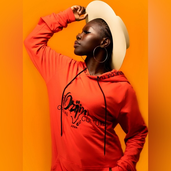 ✨NWT🏷️UNISEX ORIJIN CULTURE HOODIE🔥SZ OS (Fits S-M-L)‼️SO SOFT‼️BLOOD ORANGE🔥 - Picture 1 of 8